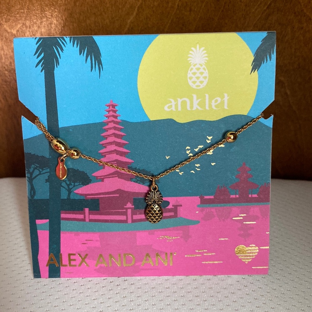 New Alex and Ani Pineapple Adjustable Anklet
